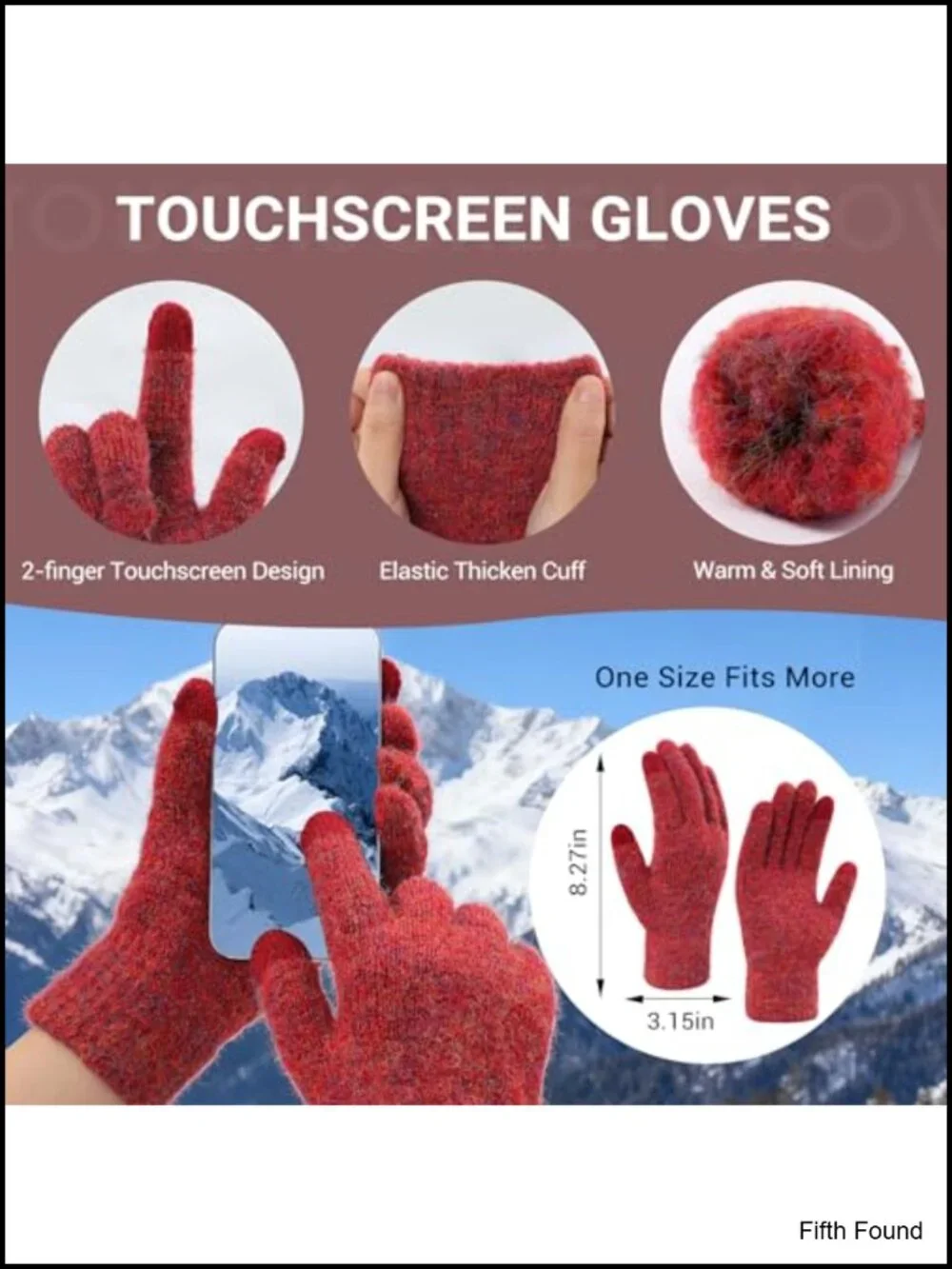 3-in-1 Winter Hat Scarf Gloves Set Nylon Polyester Spandex Touchscreen
